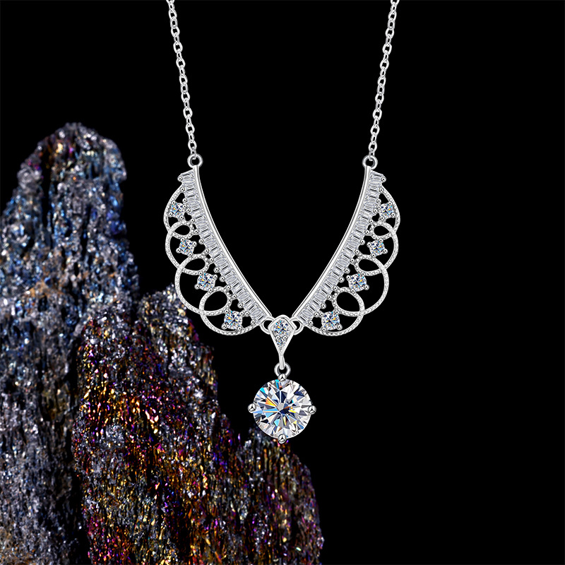 巧银S925银在逃公主气质项链女秋冬高级感百搭毛衣链简约潮锁骨链