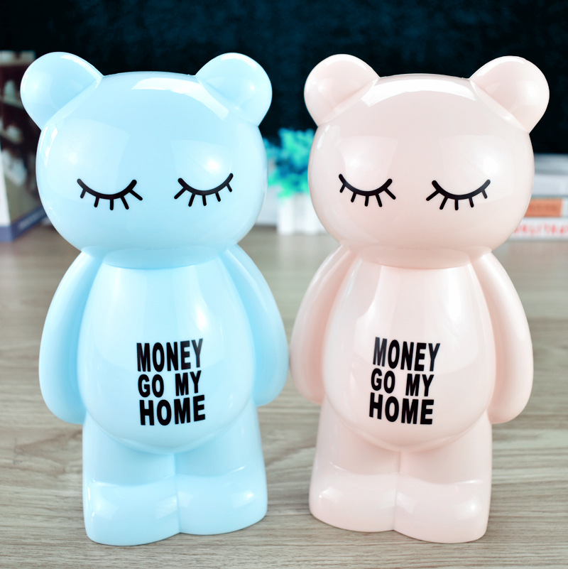 工厂直售卡通动物儿童塑料存钱罐储蓄罐创意储钱罐广告促销礼品