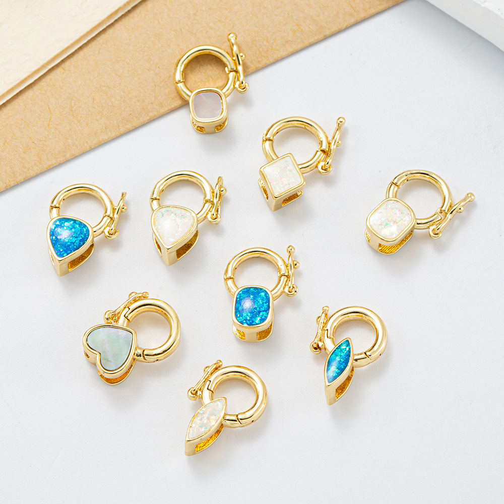 18K澳宝扣金色龙虾扣饰品扣子手链收尾连接弹簧扣diy配件材料