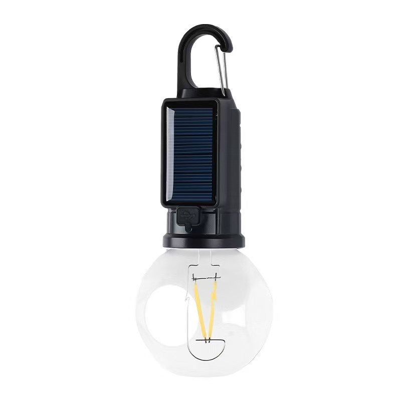户外太阳能露营灯帐篷灯复古照明灯泡超长续航6新充电钨丝灯 Item Picture