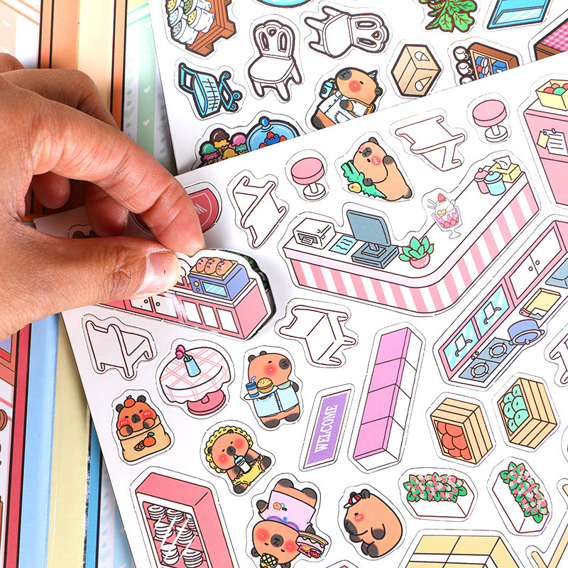 Customized Muxi Youchuang Magnetic Quiet Book 3d Magnetic Landscape House Leather Series diy children's Creative Small toys w Application Scenario