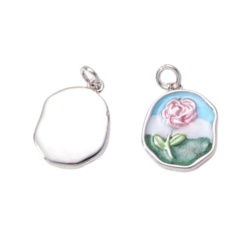 999纯银项链/沙金吊饰/翡翠观音/玉吊坠/八宝罗盘白底实物图