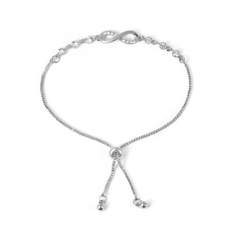 Infinite Love Eight-character cross-border bracelets, jewelry and chains, versatile jewelry, wechat business supply, one-piece consignment, wholesale of accessories Application Scenario