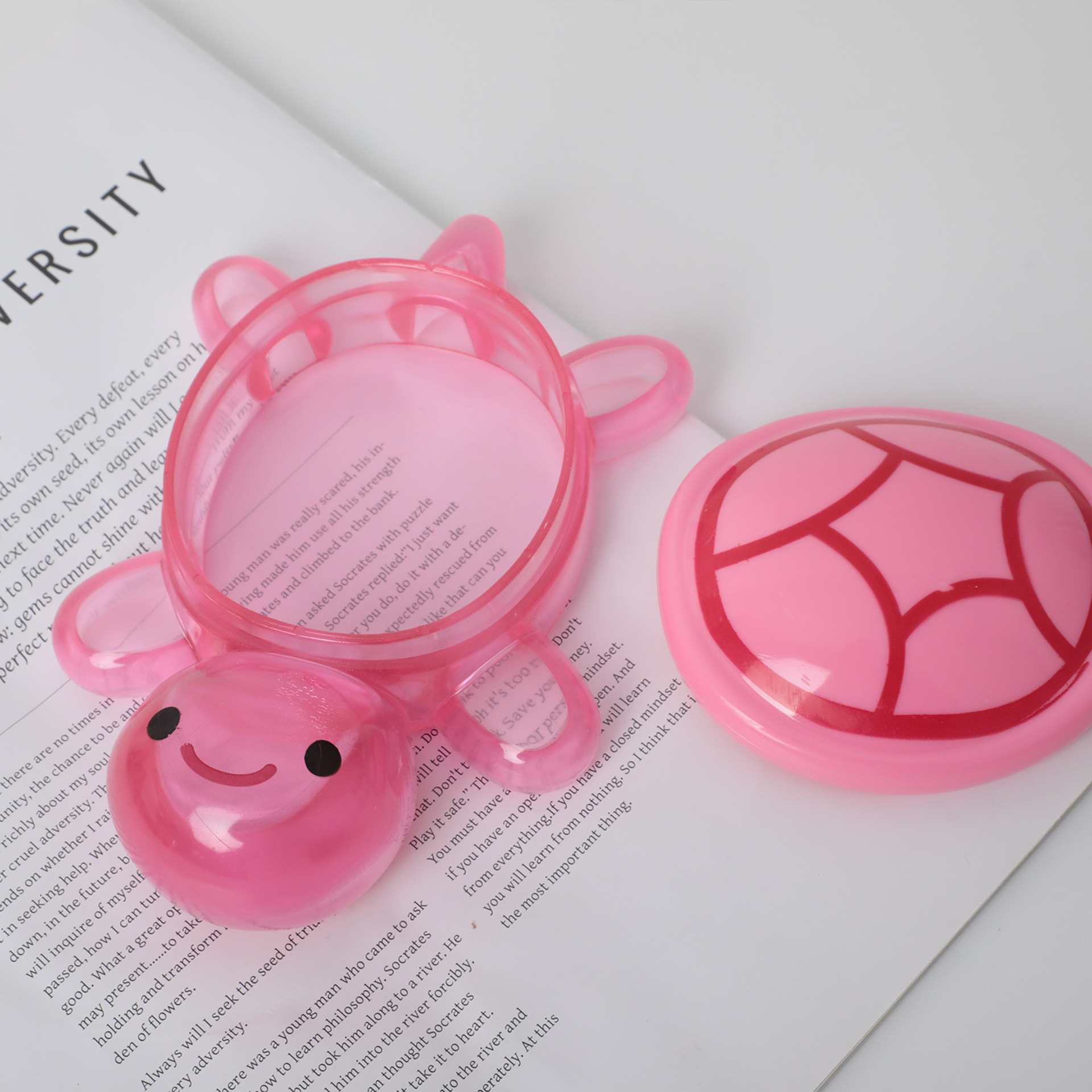 Tocan dos 12cm tortuga juguetes escritorio hecho a mano accesorios estereoscópicos acrílico tortuga adornos juguetes para niños Specification image