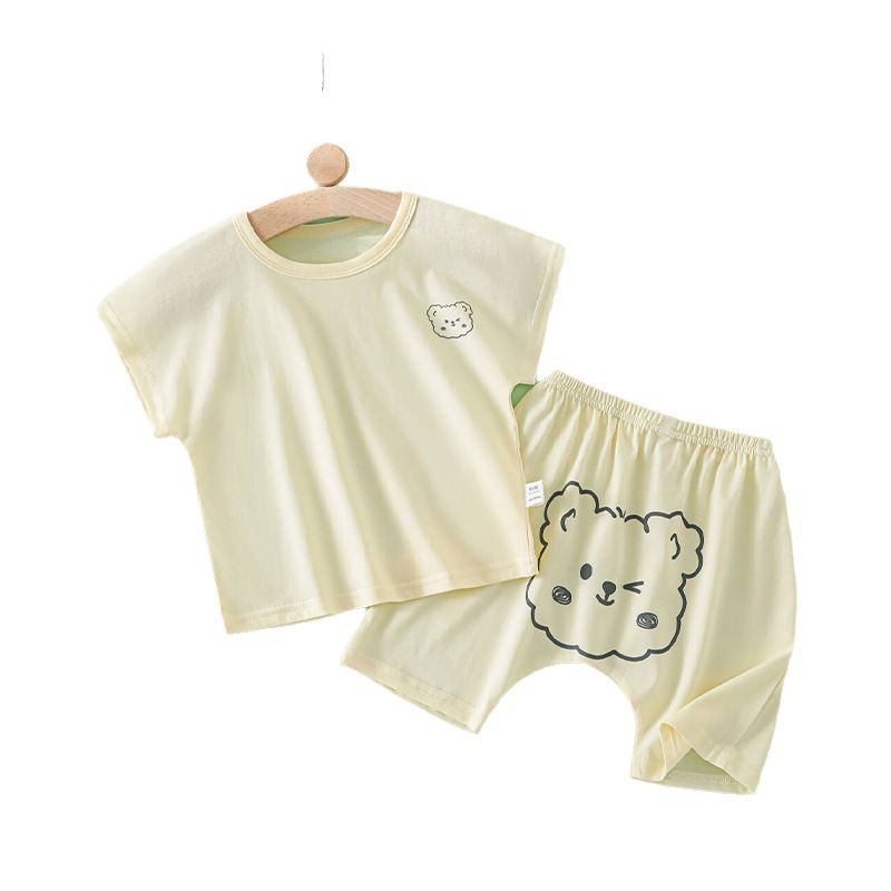 2025 nuevo niño manga corta conjunto de camiseta verano slim medium niño leggings hombre niña bebé tops moda Item Picture