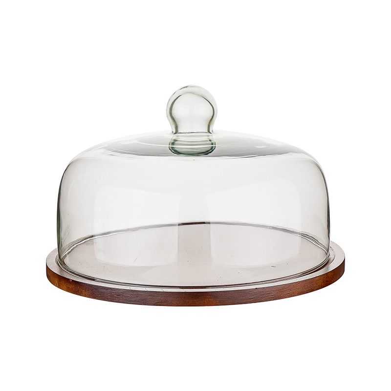 Amazon venta caliente retro bambú y madera pastel bandeja hogar sala de estar plato de dim sum partido dulce stand de exhibición compota Item Picture