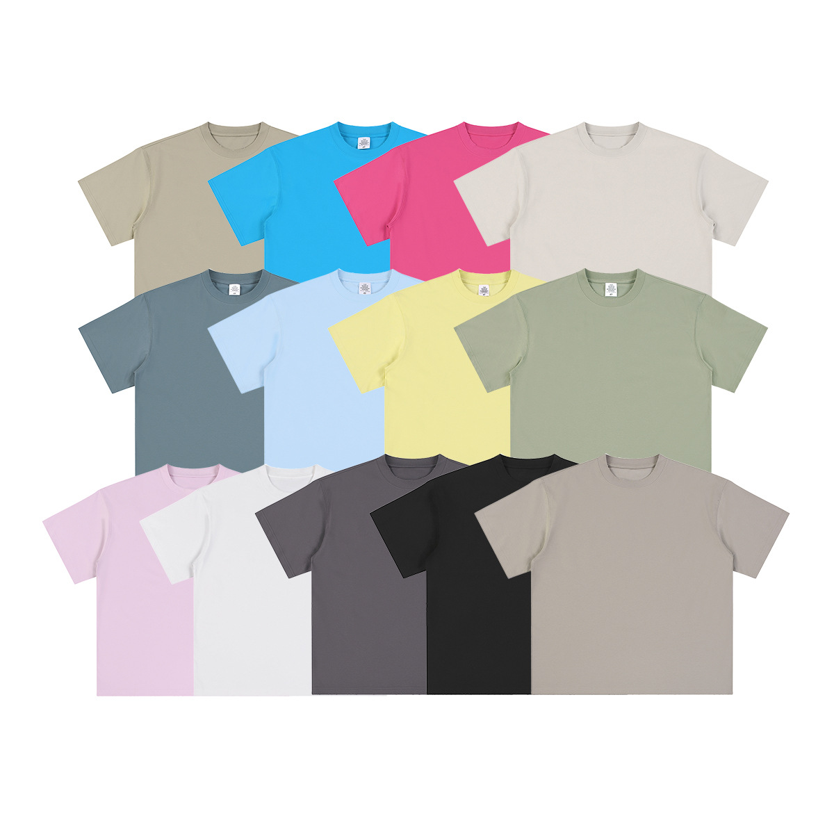 跨境索罗娜凉感速干青少年t恤新疆长绒棉马卡龙13色磨边短袖定制 Item Picture