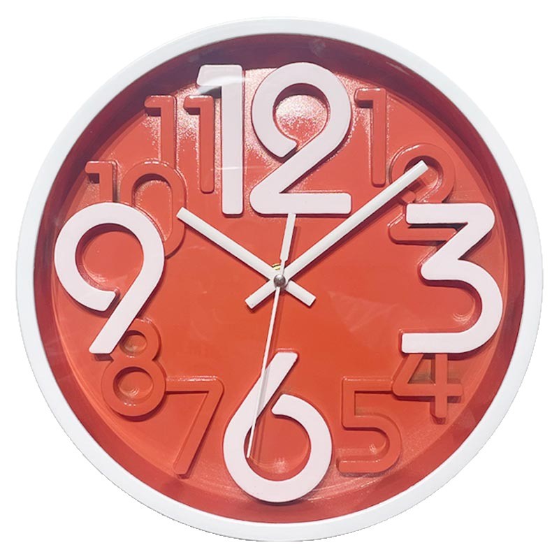 三维立体数字挂钟居家客厅墙上挂钟创意现代简约时钟表石英钟挂鐘白底实物图