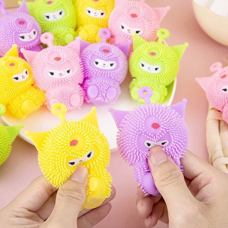 Stress-relieving hanging rope, Kuromi glowing toy, Sanrio Slow Rebound strawberry cartoon, cute for boys and girls to relieve stress details Picture