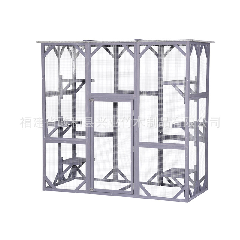 Luxurious cat house, wooden cat cage, large solid wood cat house, super spacious cat villa, household cat house, cat bed Application Scenario