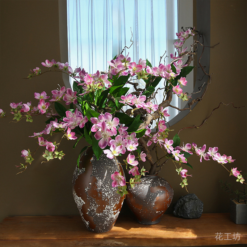 仿真花室内家居装饰垂丝茉莉新中式轻奢假花造景装饰绢花摄影道具