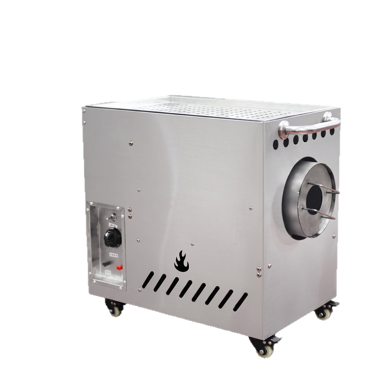 Commercial gas/electric hot stir-frying machine, fully automatic stir-frying equipment for roasted sunflower seeds, peanuts, chestnuts and dried fruits at street stalls Item Picture