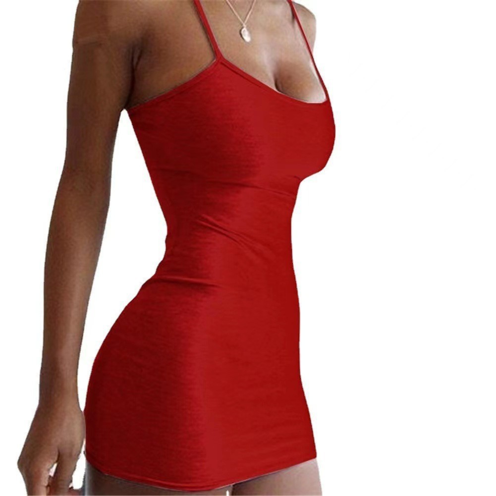 Cross-border slimming summer tight dress for women, European and American nightclub body-hugging dress, sexy halter dress, multi-color innerwear for women Application Scenario