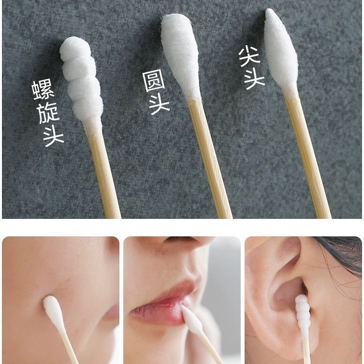 Wholesale boxed cotton swabs for ear cleaning and makeup. Disposable double-headed cotton swabs and cleaning cotton balls for hygienic makeup Application Scenario