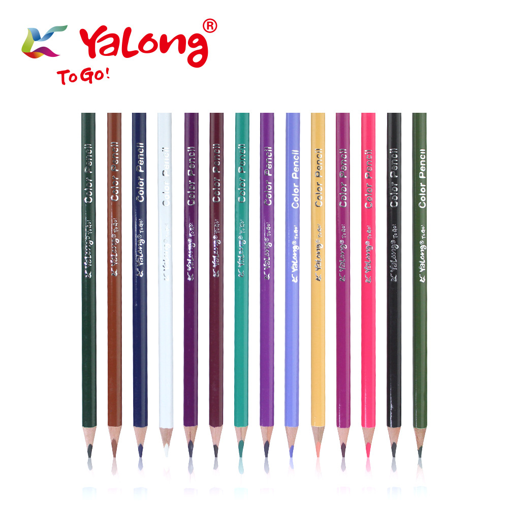 Triangular design colored pencil set with luxurious metal packaging for children's colored pencil drawing pens details Picture