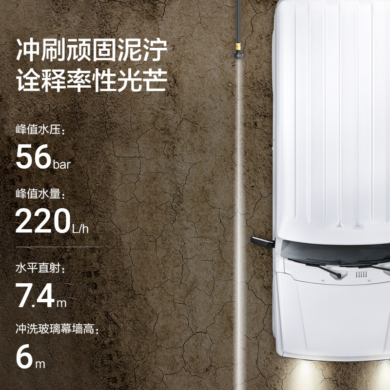 WU633 car wash machine, high-pressure lithium battery cleaning machine, brushless wireless water, WU623 electric car wash water details Picture
