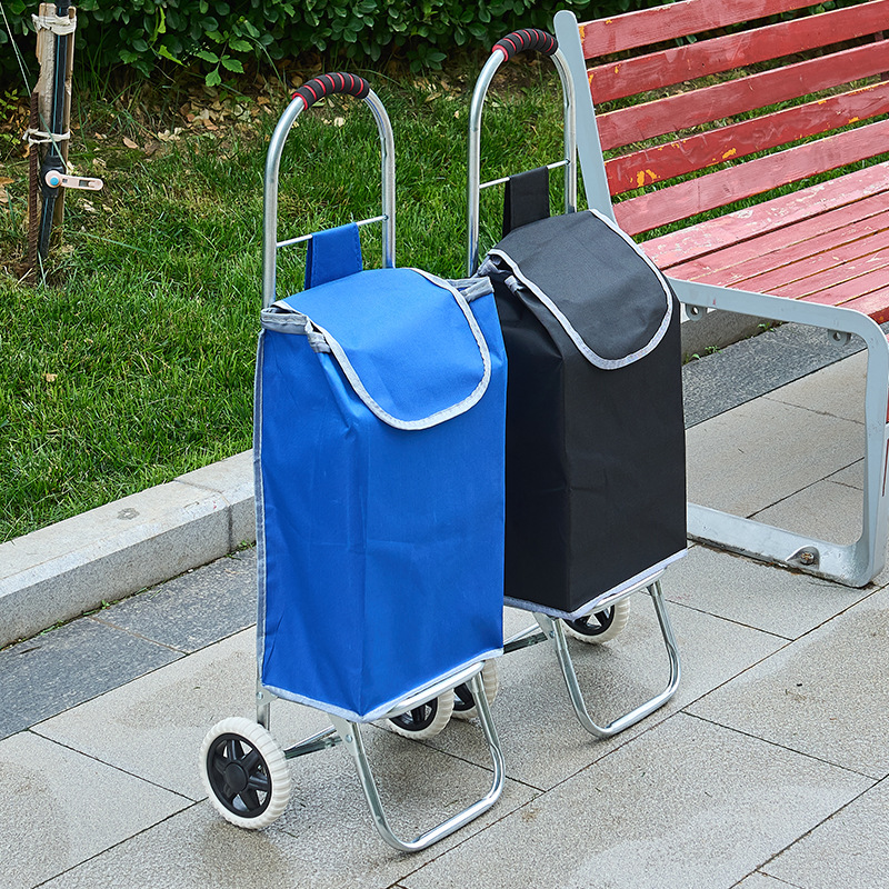 The new type of grocery cart, a small trolley for the elderly in foreign trade factories, is used for shopping, buying vegetables and picking up express deliveries in supermarkets Specification image
