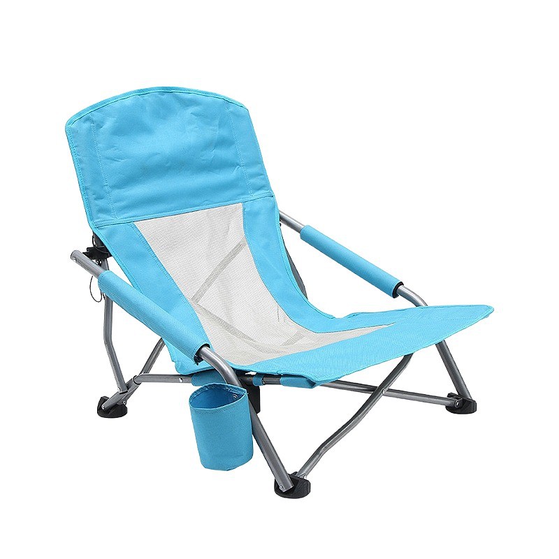YEZHULIN户外休闲沙滩椅折叠椅定制便携式靠背矮脚沙滩椅定制白底实物图