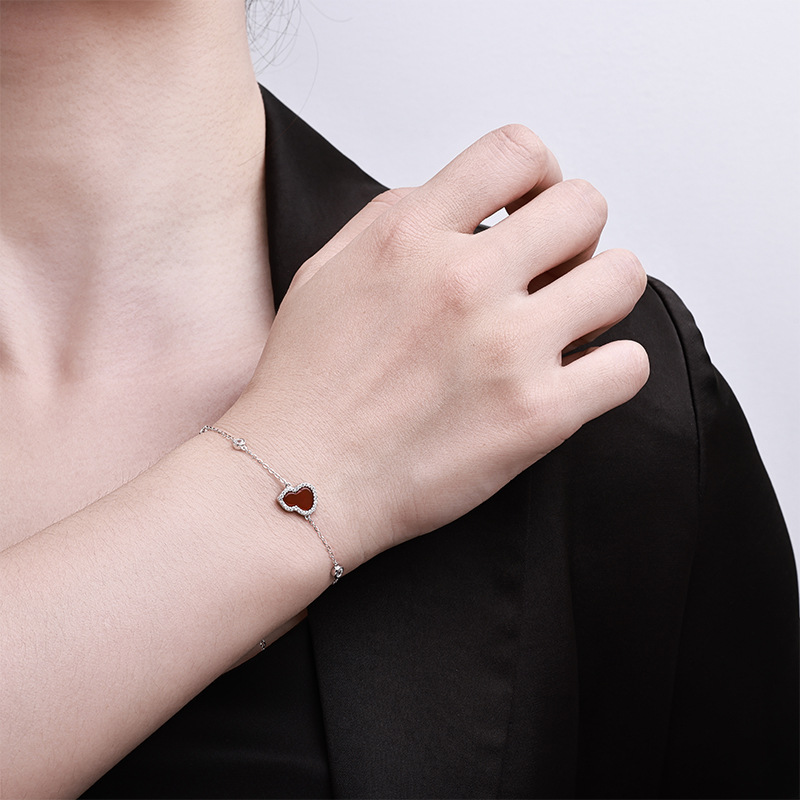 卓恒甄选2026银饰新款红玛瑙葫芦手链福禄新中式招财纳福时尚款S925纯银手链