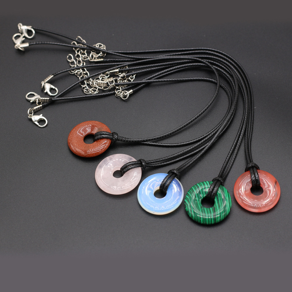 Peace Pendant necklace, natural stone opal large-hole beads, loose beads, DIY jewelry accessory necklace, unisex Application Scenario