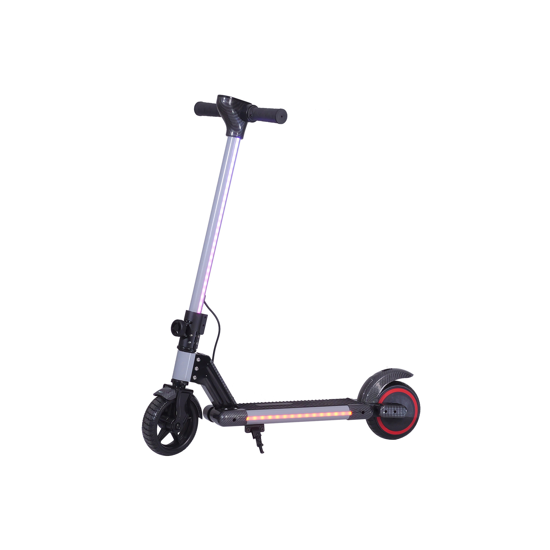 Cross-border supply of high-appearation-level children's toy cars, foldable and portable two-wheeled scooters with colorful lights and display electric vehicles details Picture