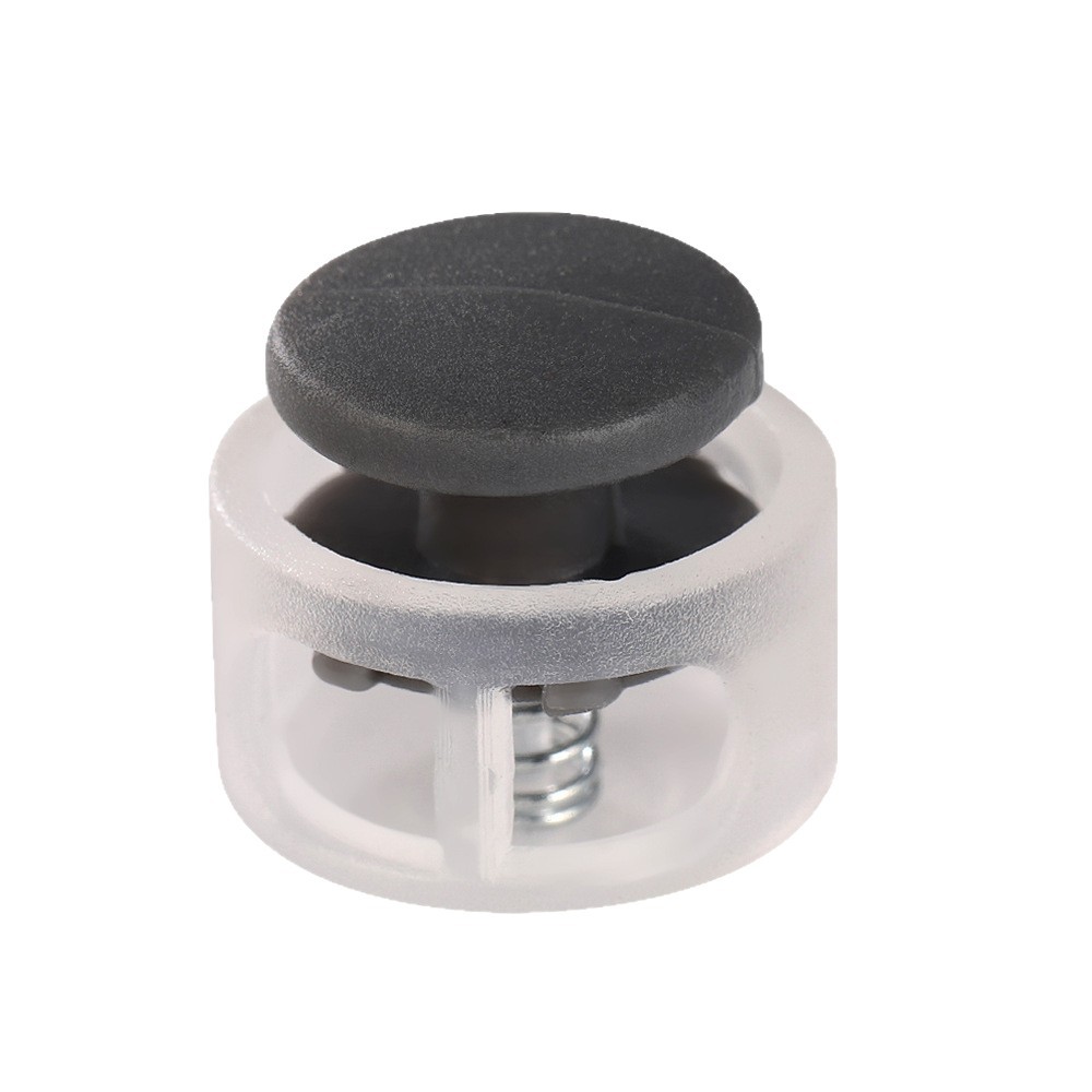 Colored plastic single-hole adjustable button clock cap, double-hole circular string button material, spring buckle, adjustable buckle, anti-slip Item Picture