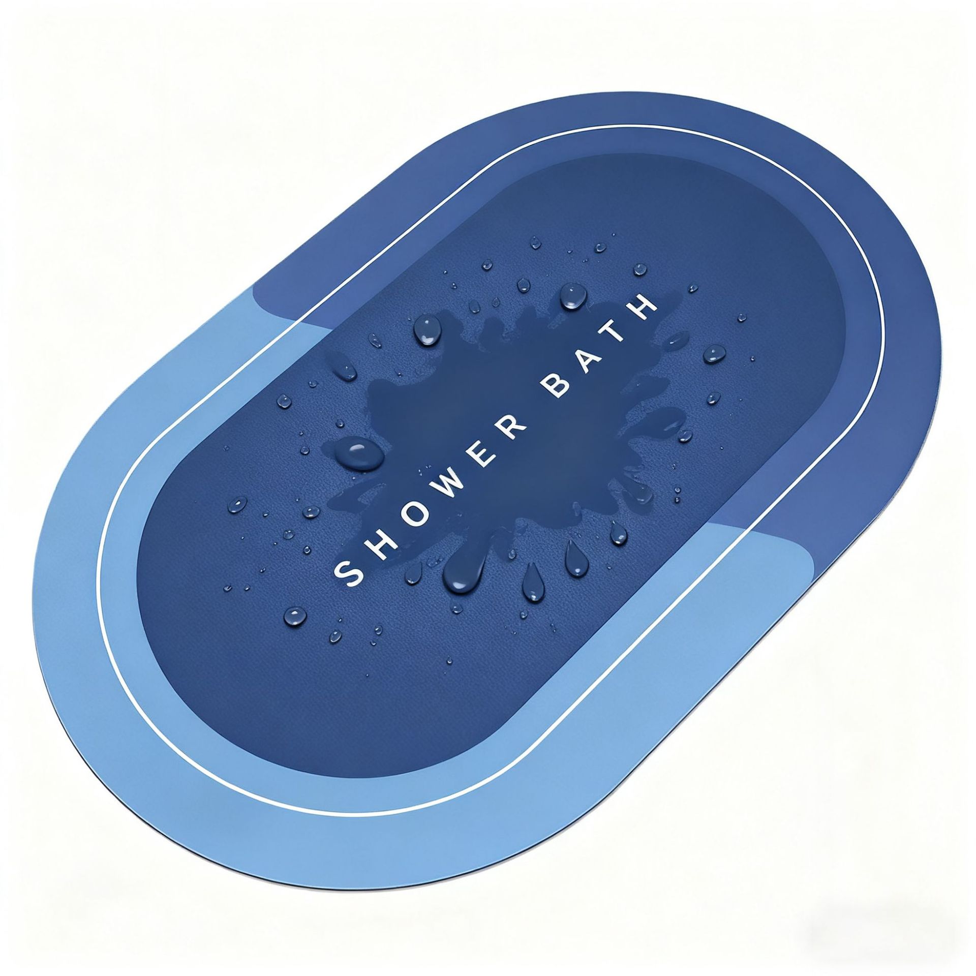 硅藻泥地垫简约浴室卫生间门口吸水防滑脚垫子洗手间厕所速干垫白底实物图