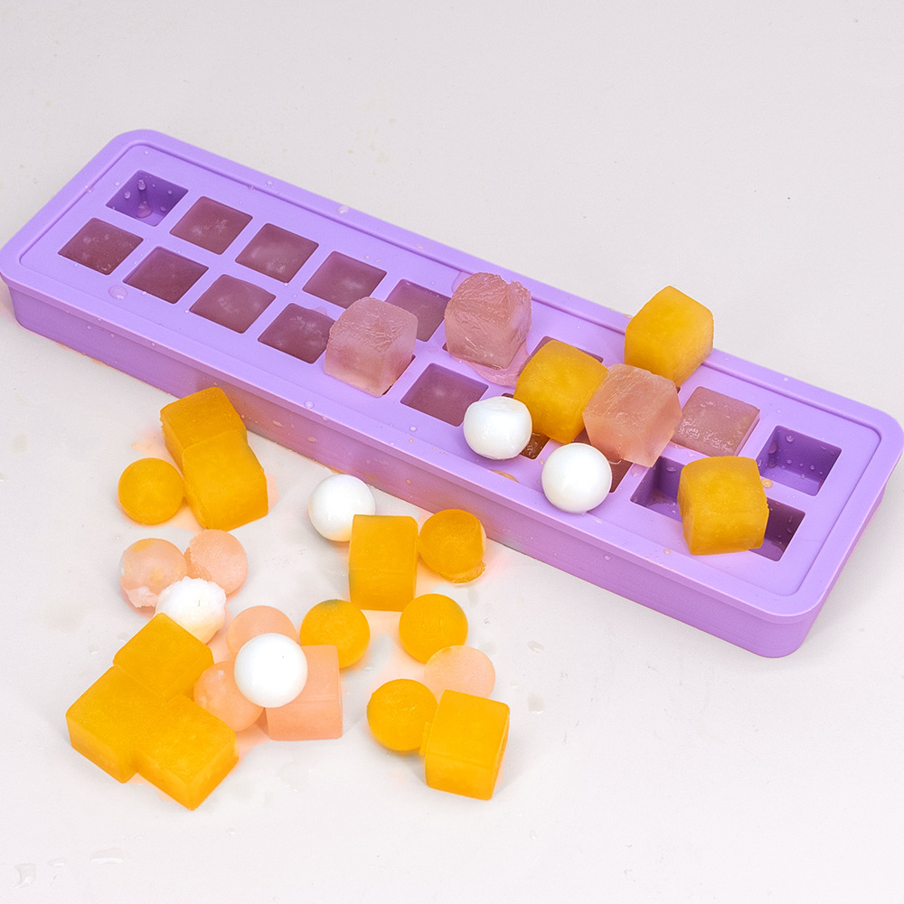 20 small round ball ice molds, silicone square ice cube molds, popular household ice-making molds full figure