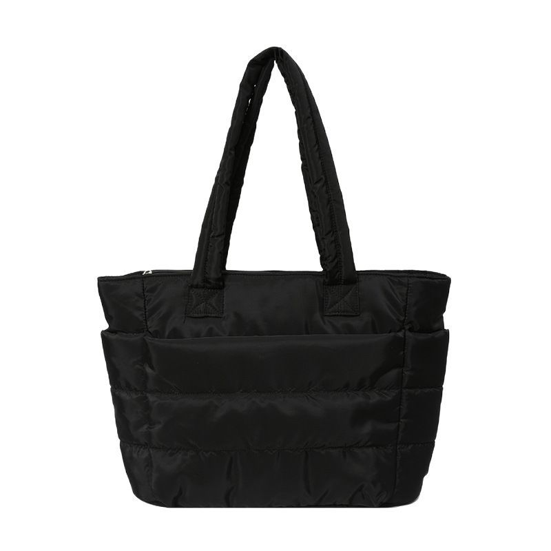 New simple tote bag for foreign trade, large-capacity commuter handbag for women, lightweight nylon fabric, single-shoulder bag for college students Item Picture