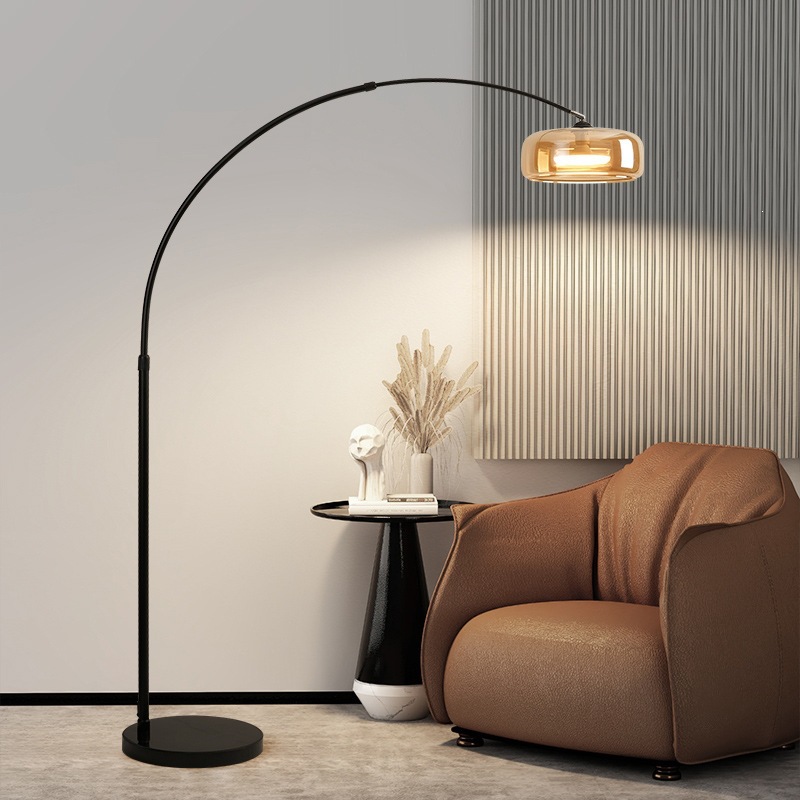Cross-border exclusive minimalist Italian-style floor lamp, sofa fishing lamp, high-end, light luxury, simple and eye-protecting standing table lamp Application Scenario
