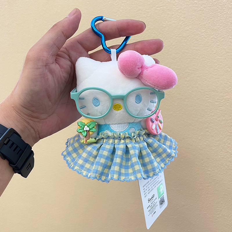 hellokitty small pendant, officially authorized KT Cat kitty plush pendant, bag pendant, keychain doll Specification image