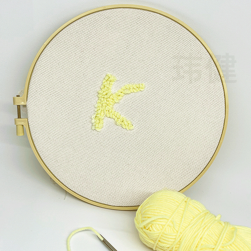 戳戳绣布DIY材料包抖音同款戳戳乐专用布俄罗斯戳绣毛线刺绣批发产品图