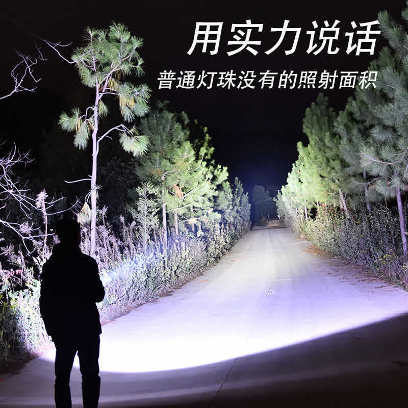 跨境新款P50强光手电筒带电量提醒功能USB充电伸缩变焦强光照明灯细节图