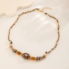 Nasha Cross-border best-selling high-end Maillard amber beaded long necklace accessory for women, natural stone necklace for women Specification image