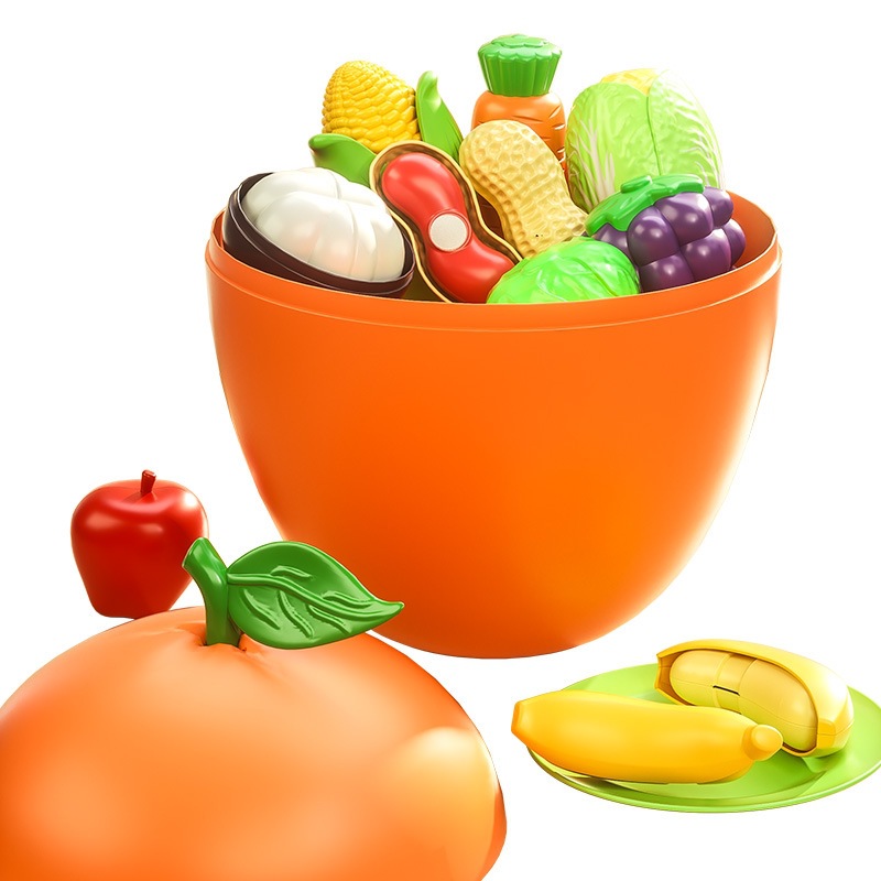 Factory fun role-playing toys, fruit slicer fun, kitchen vegetable slicing, fruit and vegetable babies, big orange storage Application Scenario