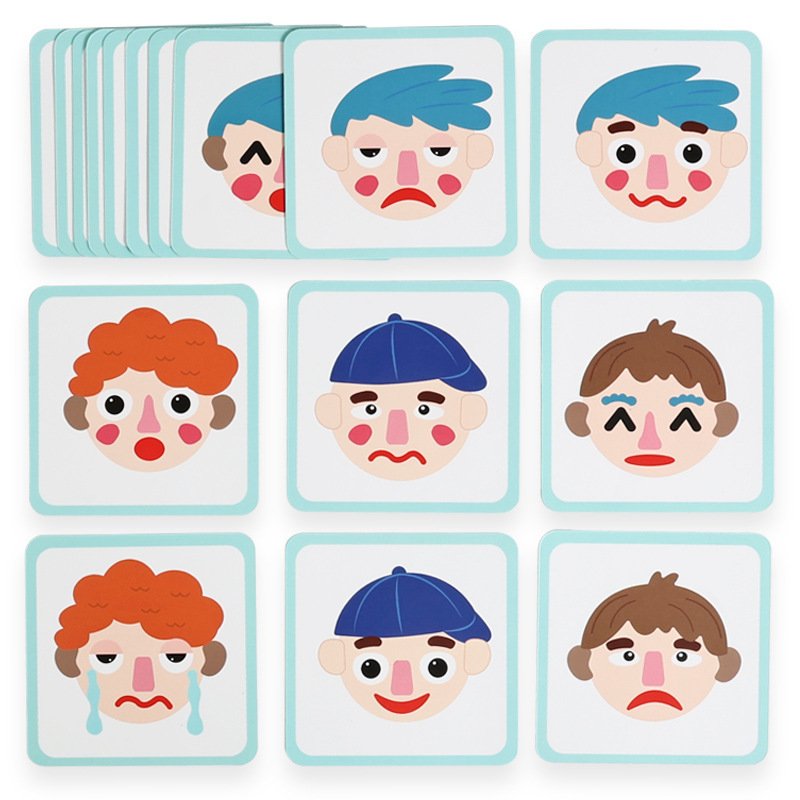 Children's face-changing character facial expression stickers, diy toys, logical thinking training, early education and intelligence, Amazon Application Scenario