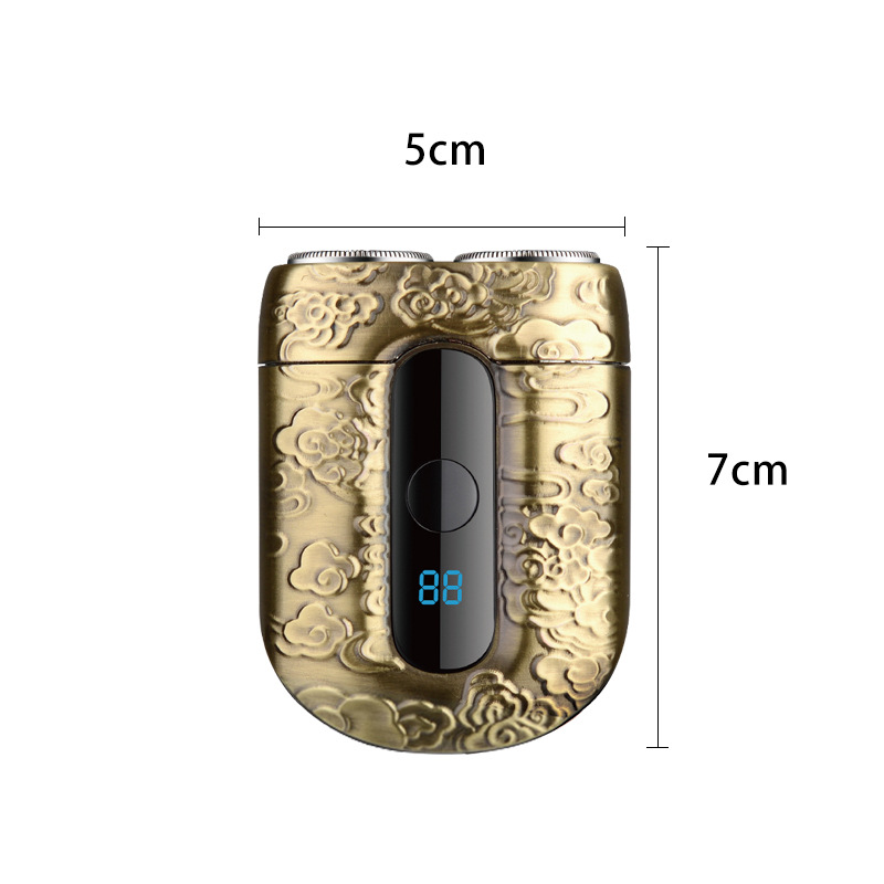 Kemei electric shaver, portable travel mini razor, USB charging Home rotating beard knife Item Picture