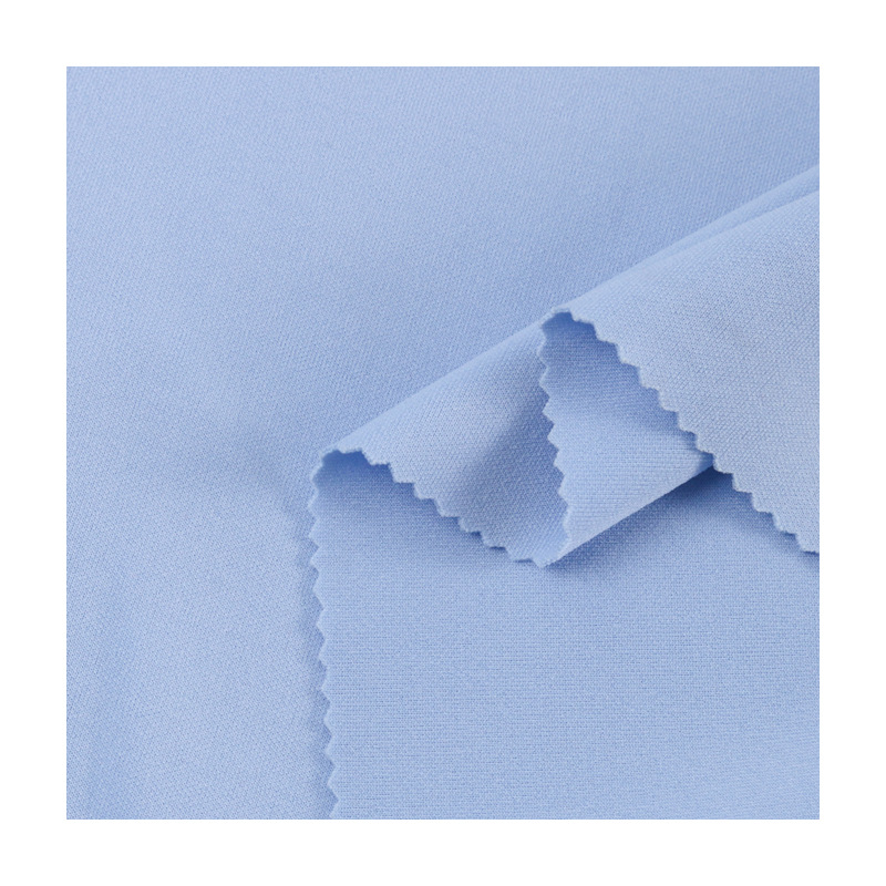 Polyester-ammonia cotton air layer fabric, non-pilling, double-sided healthy knitted frame polyester-ammonia school uniform fabric in stock Item Picture