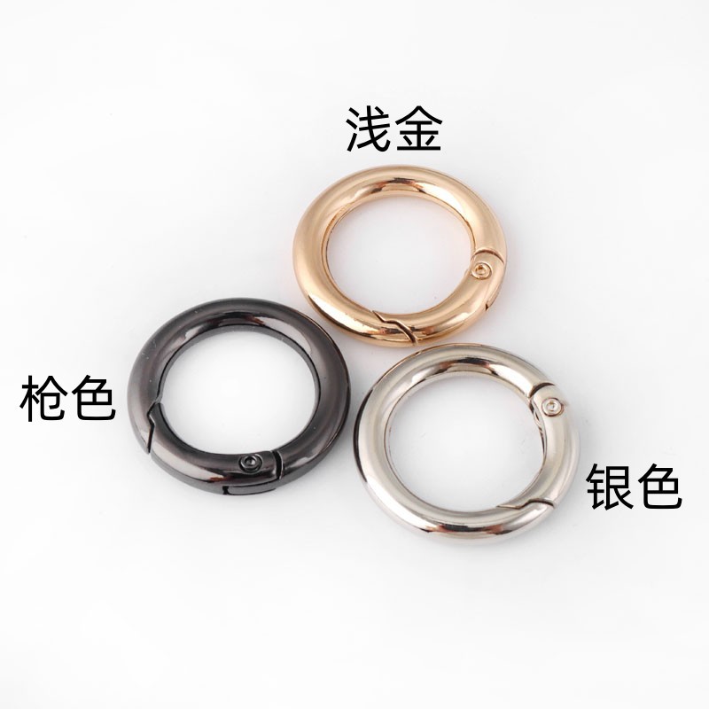 Wholesale metal spring ring hangers, open ring bags, buckle ring accessories, key rings, diy repair, hardware spring rings Specification drawing