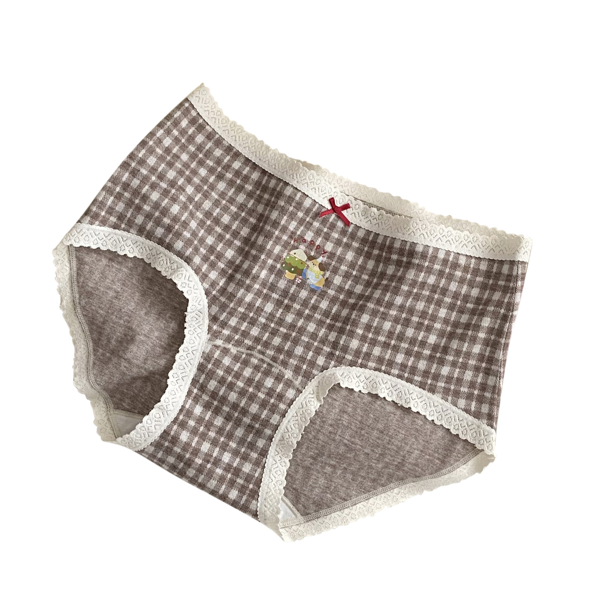 Christmas-themed frosted underpants for women, high-elastic 10a antibacterial cotton crotch wraps around the buttocks, nude girl triangle pants Item Picture