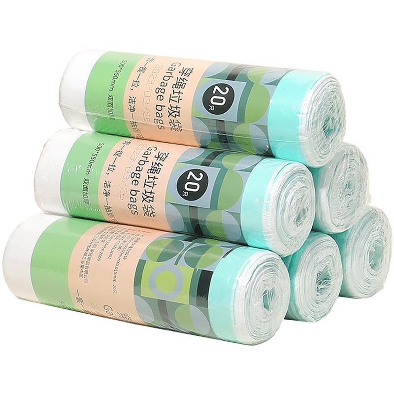 垃圾袋/物业垃圾袋/垃圾袋加厚/免撕垃圾袋/超大垃圾袋白底实物图