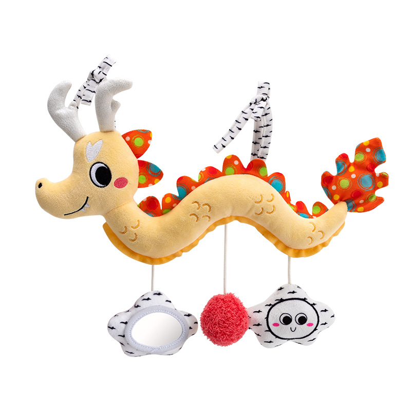 Happy monkey Dragon Baby Stroller Pendant, rattle toy, crib hanging decoration, bed bell, Nordic style Item Picture