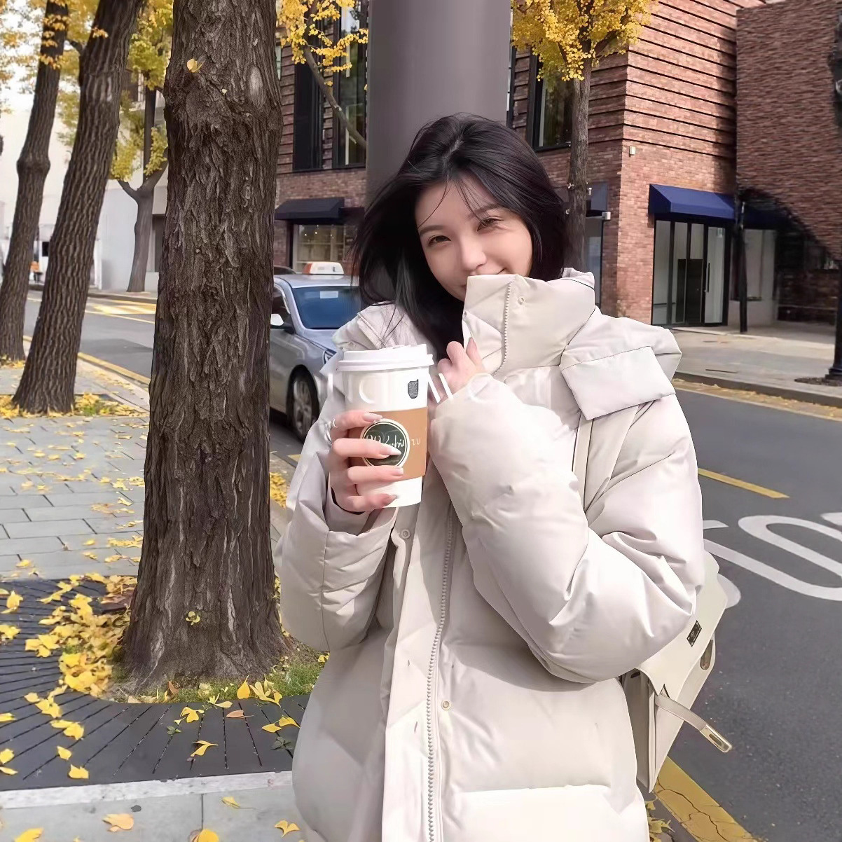 羽绒背心实物图