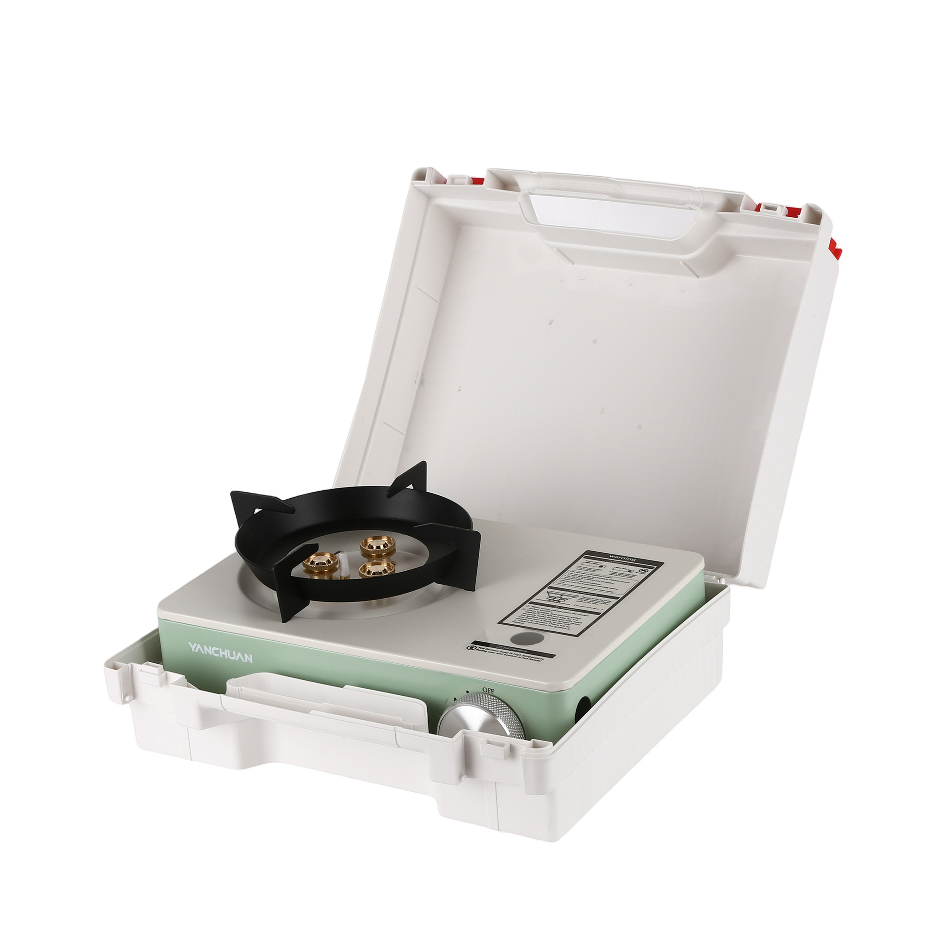 定制新款户外卡式炉便携式3芯卡磁炉火锅野外烧烤炉具家用瓦斯炉