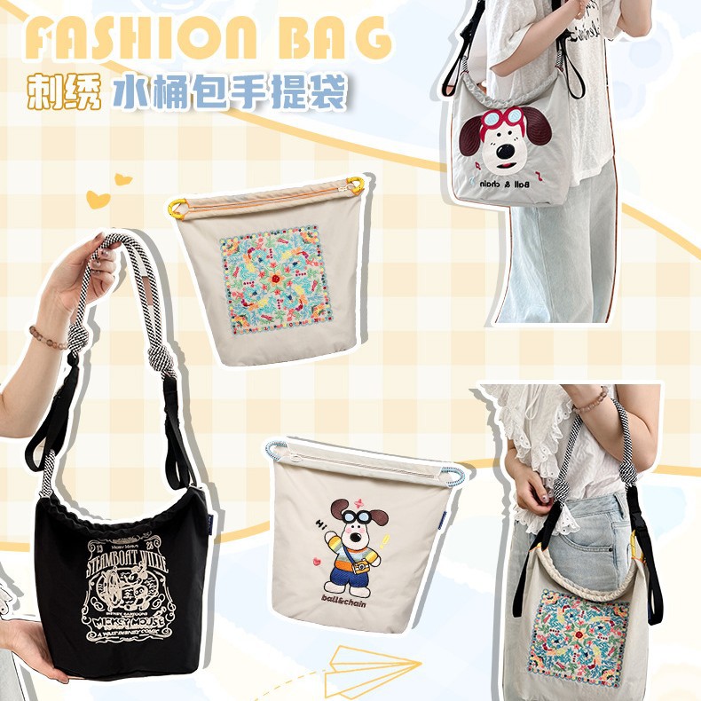 帆布包/手提布包/帆布包单肩/布包女士/条纹帆布包产品图