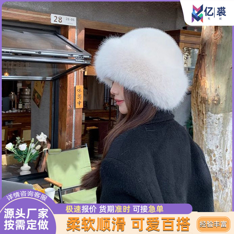 帽子/小麦秸秆草帽/帽子女士冬季百搭/针织毛线帽/红领巾细节图