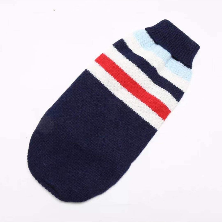 Golden Retriever striped sweater, pet clothes, dog and cat clothing, comfortable and warm pet decorations details Picture
