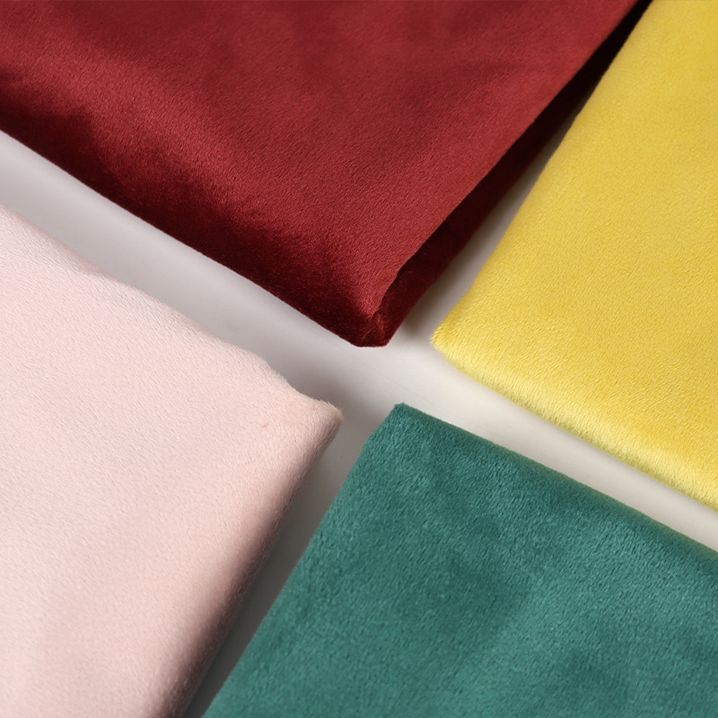Terciopelo holandés tela de tela de sofá terciopelo lisa tela decorativa ropa de peluche corta textil para el hogar paño de lana Specification image