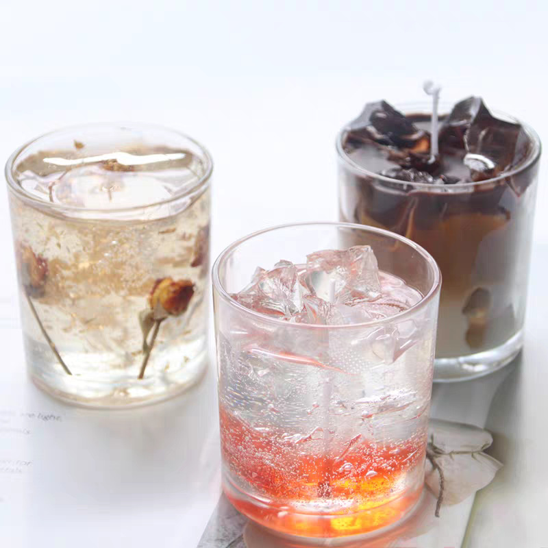 Wholesale thickened transparent simple candlesticks, diy candle cups, household candle glass containers, aromatherapy glass cups, empty cups Specification image