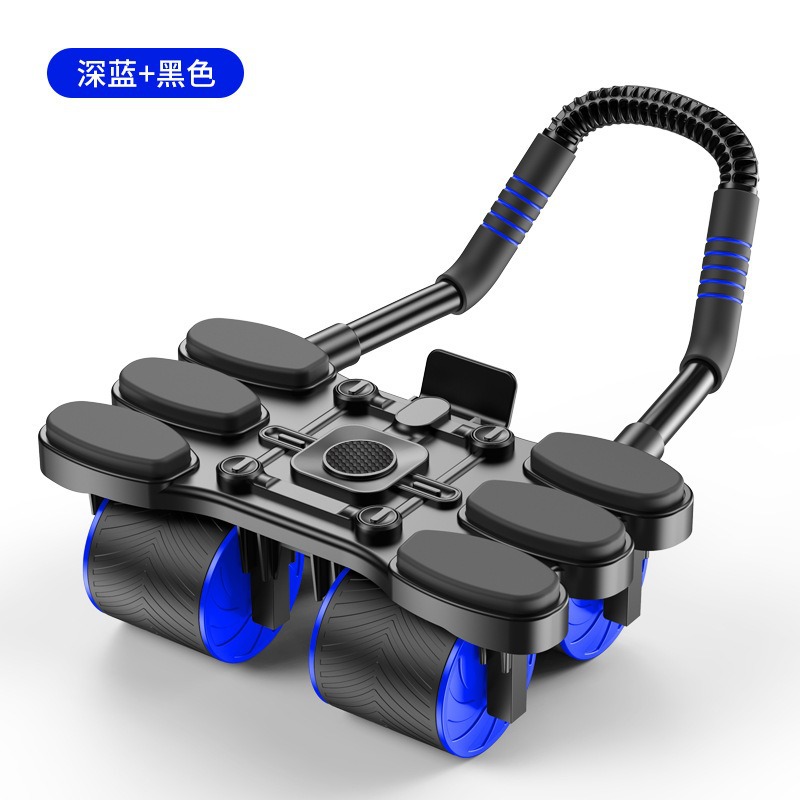 Cross-border abdominal muscle wheel with automatic rebound and increased elbow support, abdominal muscle wheel with abdominal contraction and abdominal muscle curl, four-wheel roller fitness Specification image